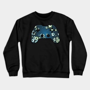 Soccer Ball Lover - Gaming Gamer Abstract - Gamepad Controller - Video Game Lover - Graphic Background Crewneck Sweatshirt